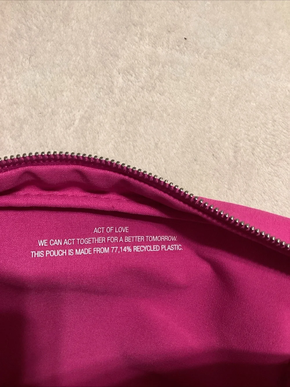 RED Valentino Hot Pink Cosmetic Pouch